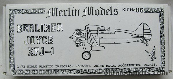 Merlin Models 1/72 Berliner Joyce XFJ-1, 86 plastic model kit